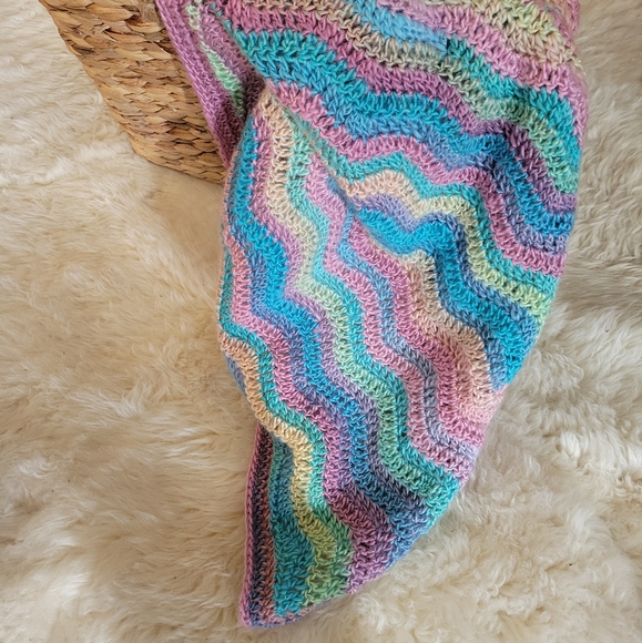 Handmade Crocheted Blanket - Picture 4 of 5